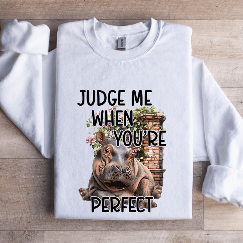 Judge Me When Youre Perfect Sweatshirt 0
