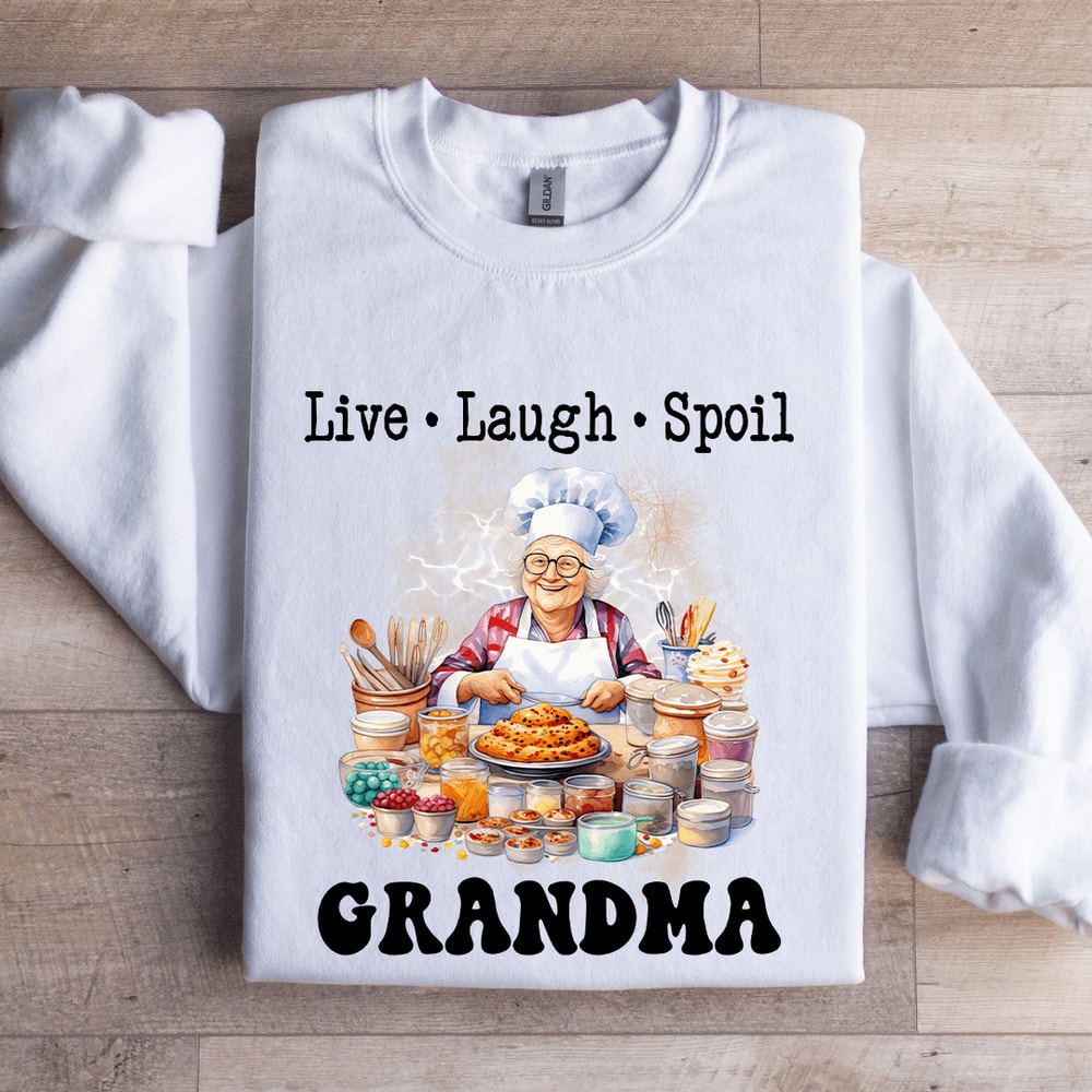 Live Laugh Spoil Grandma Sweatshirt 0