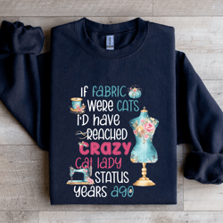 if fabric were cats sweatshirt