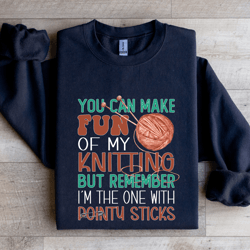 you can make fun knitting sweatshirt
