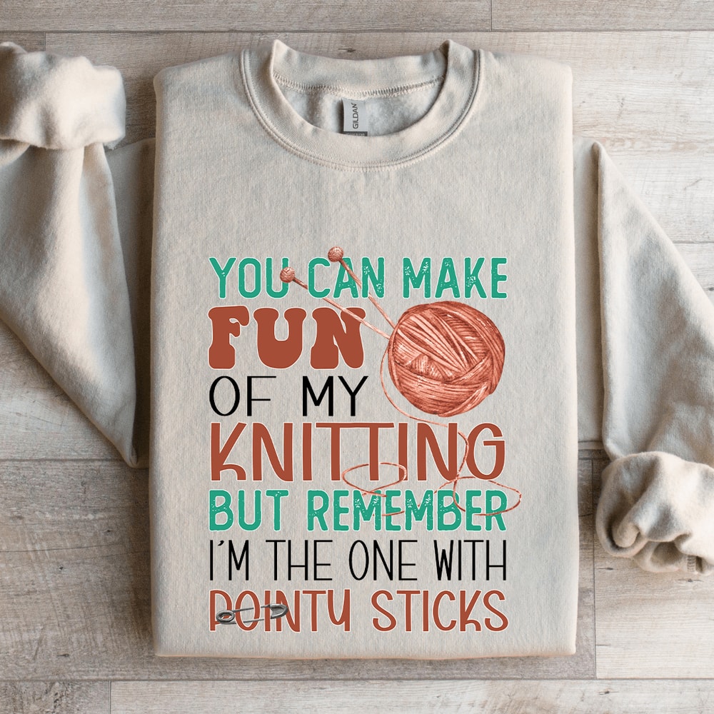 You Can Make Fun Knitting Sweatshirt 4