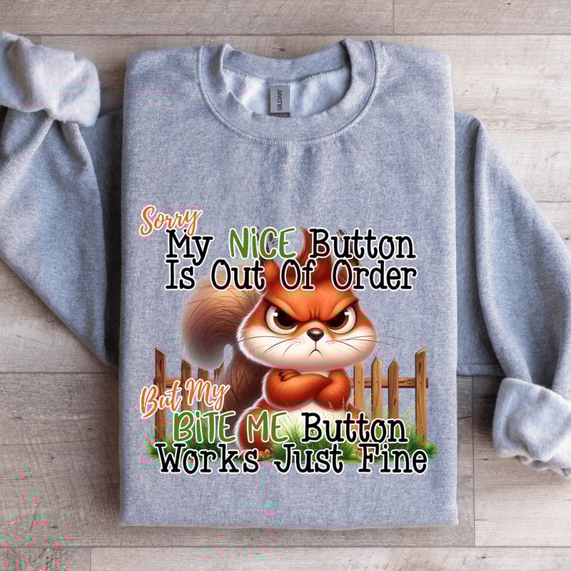 Sorry My Nice Button Is Out Of Order Sweatshirt 2