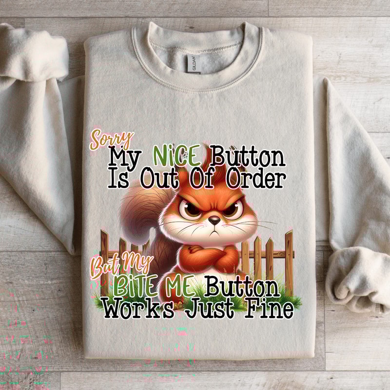 Sorry My Nice Button Is Out Of Order Sweatshirt 4