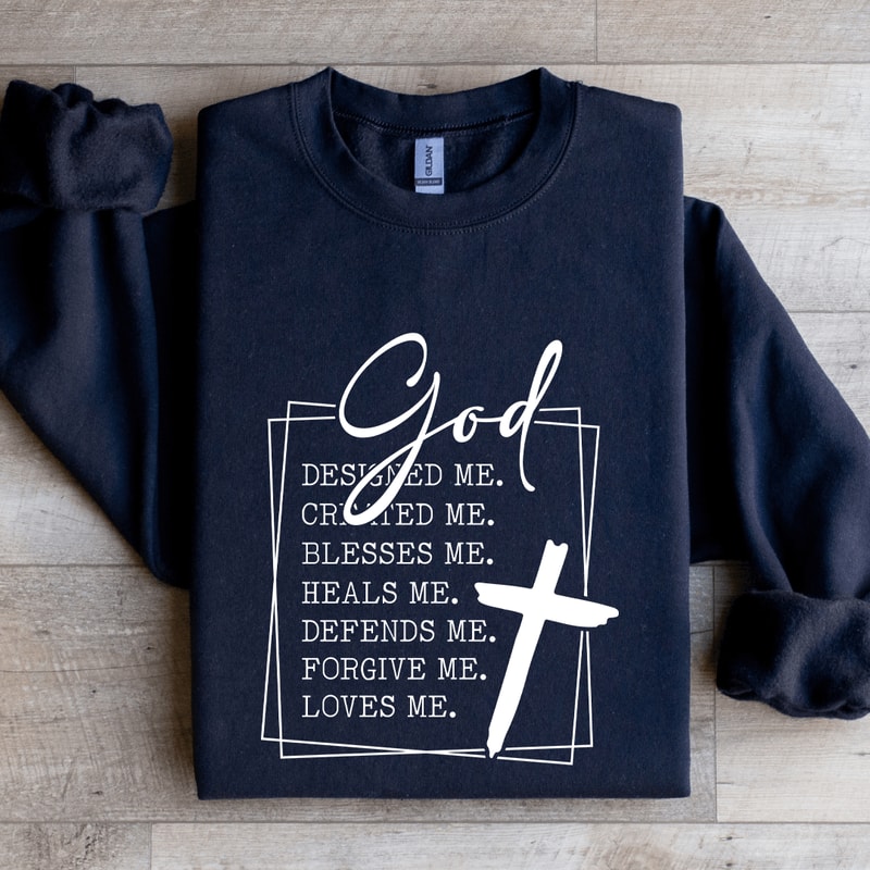 God Designed Me Crimted Me Sweatshirt 2