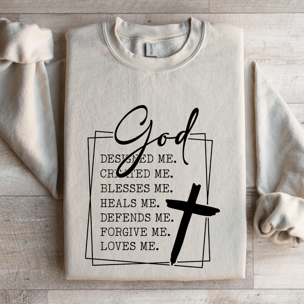God Designed Me Crimted Me Sweatshirt 4