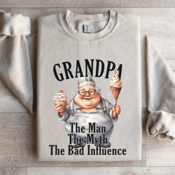 grandpa the man the myth sweatshirt