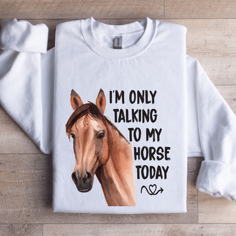 Im Only Talking To My Horse Today Sweatshirt 1