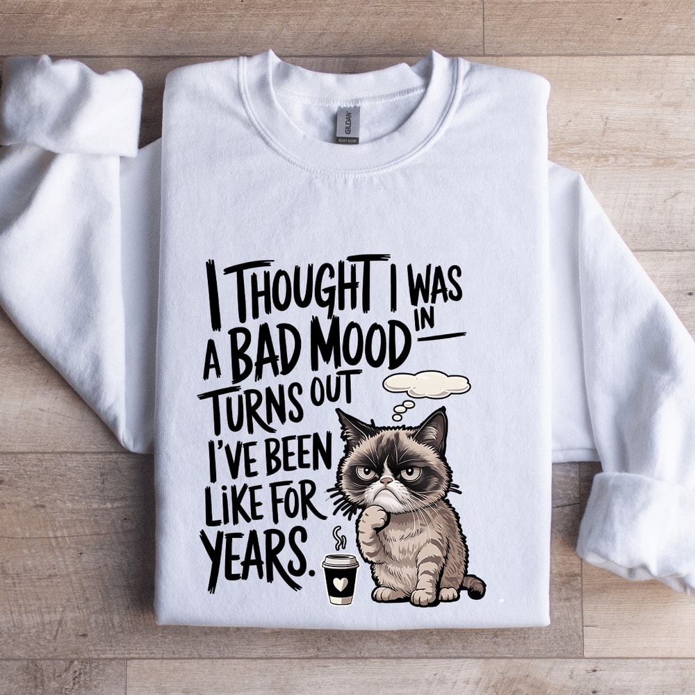 I Thought I Was In A Bad Mood Turns Out Sweatshirt 1