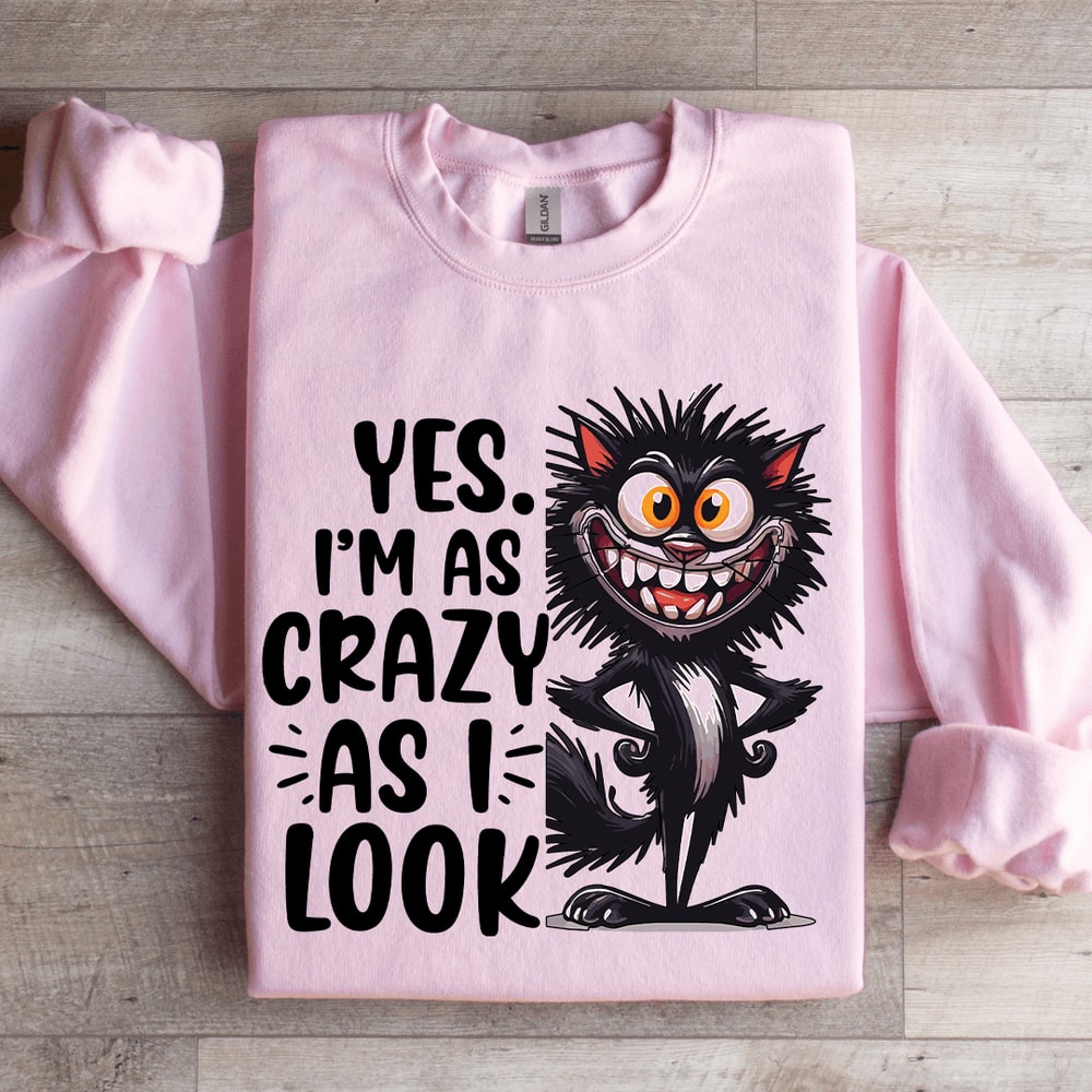 Yes Im As Crazy As I Look Sweatshirt 3