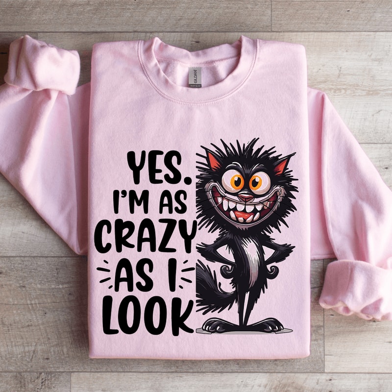 Yes Im As Crazy As I Look Sweatshirt 3