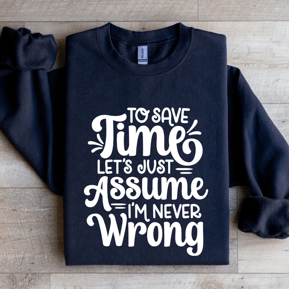To Save Time Lets Just Assume Sweatshirt 2