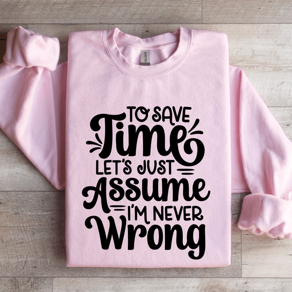 To Save Time Lets Just Assume Sweatshirt 0