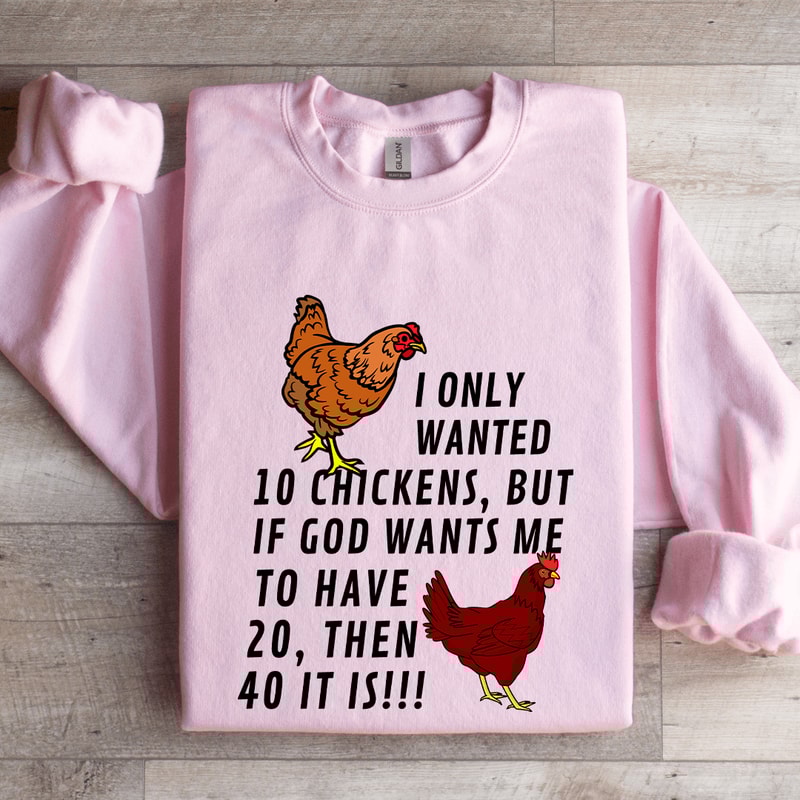 I Only Wanted 10 Chickens Sweatshirt 3
