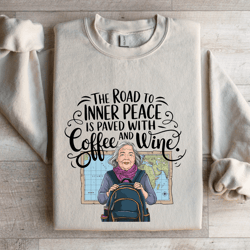 the road to inner peace is paved sweatshirt