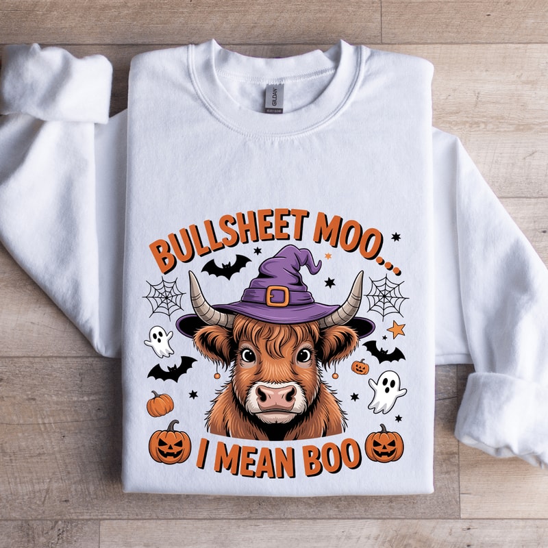 Bullsheet Moo I Mean Boo Sweatshirt 0