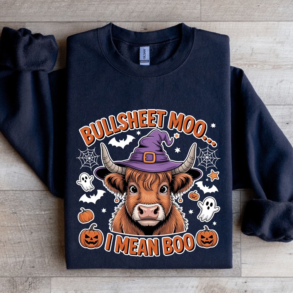 Bullsheet Moo I Mean Boo Sweatshirt 1