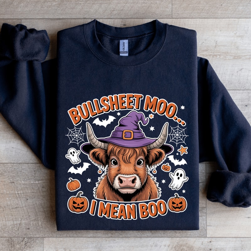 Bullsheet Moo I Mean Boo Sweatshirt 1