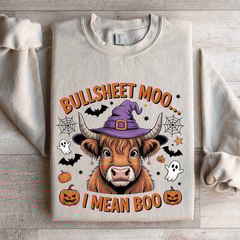 Bullsheet Moo I Mean Boo Sweatshirt 4