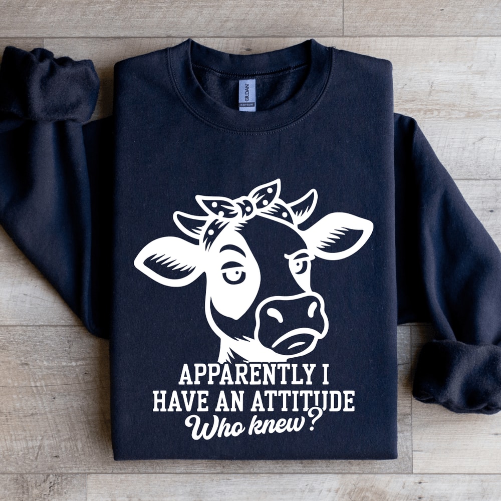 Apparently I Have An Attitude Sweatshirt 0