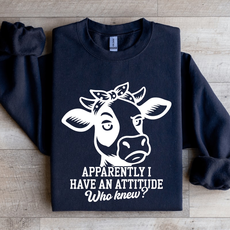 Apparently I Have An Attitude Sweatshirt 0