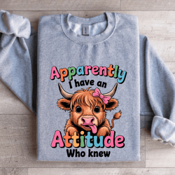 apparently i have an attitude who knew sweatshirt