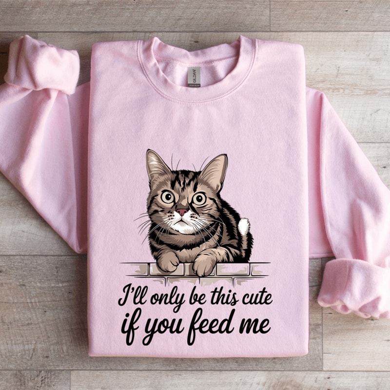 Ill Only Be This Cute If You Feed Me Sweatshirt 3