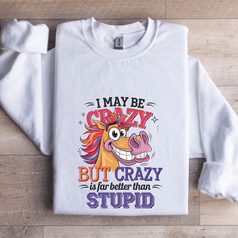I Make Be Crazy But Crazy Is For Better Than Stupid Sweatshirt 1