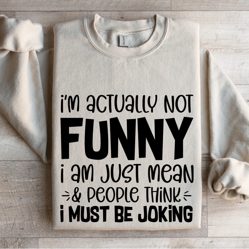 Im Actually Not Funny Sweatshirt 4