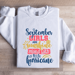 september girls are sunshine mixed sweatshirt