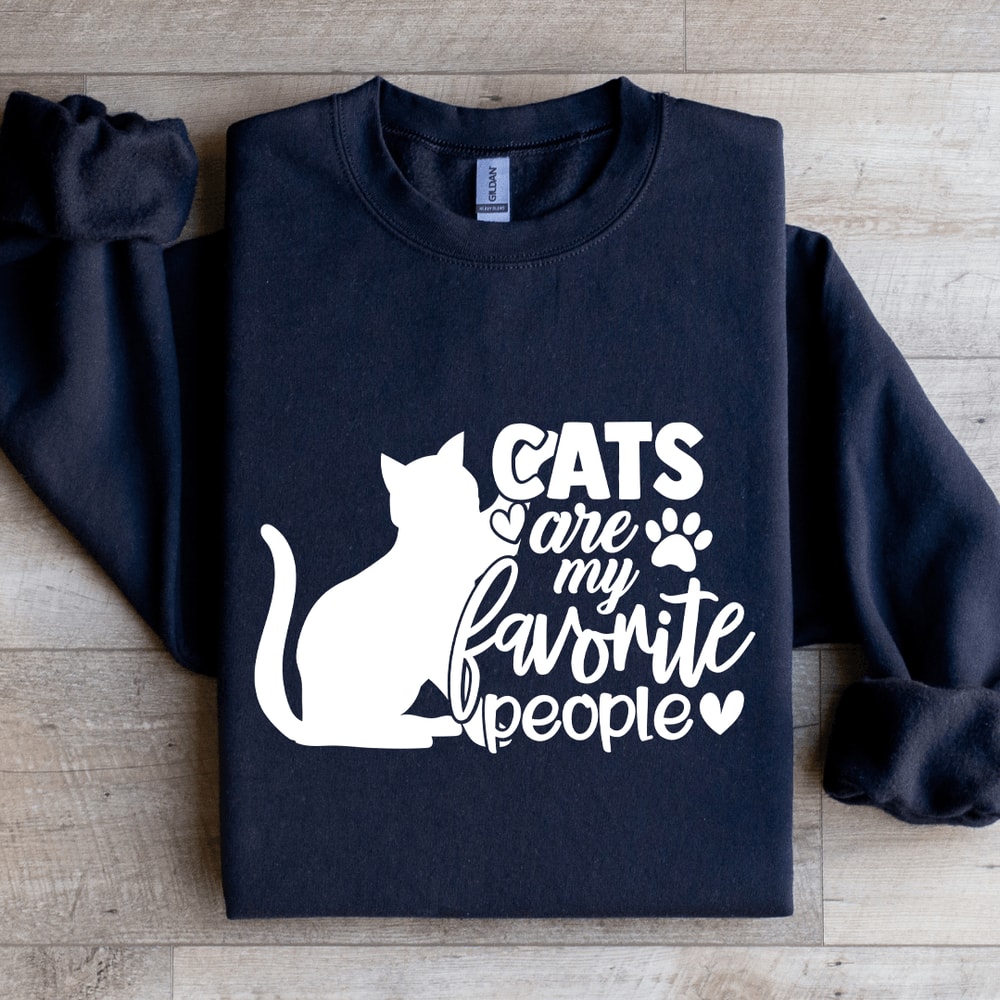 Cats Are My Favorite People Sweatshirt 0