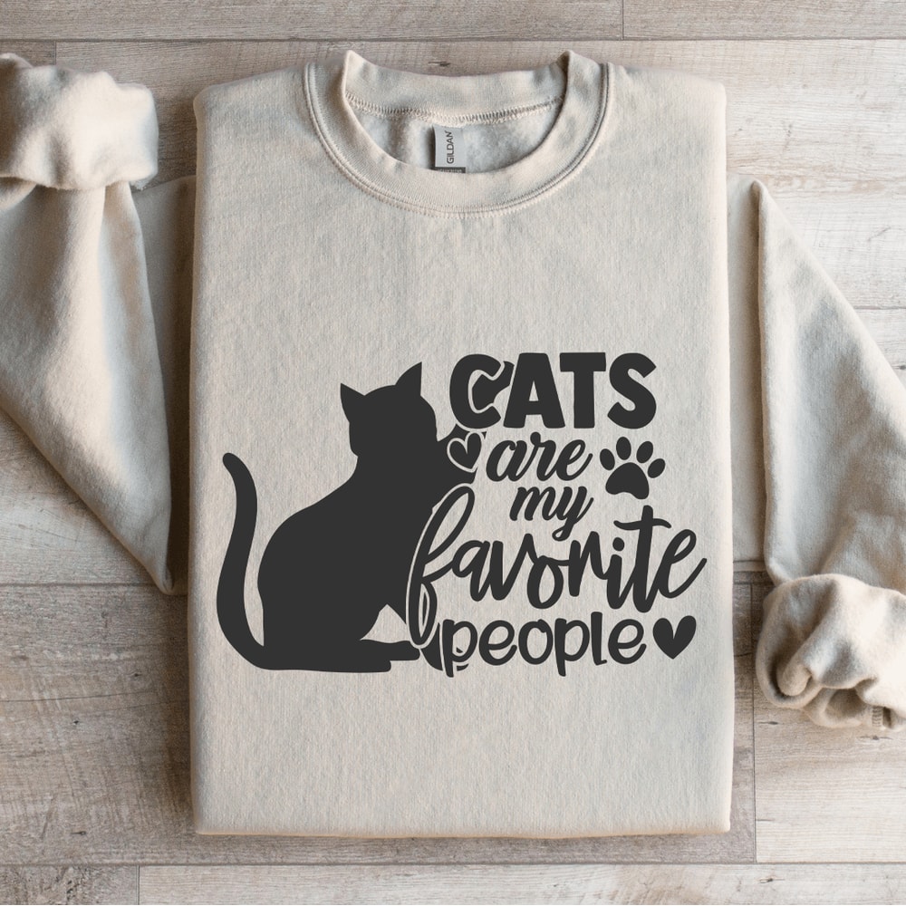 Cats Are My Favorite People Sweatshirt 4