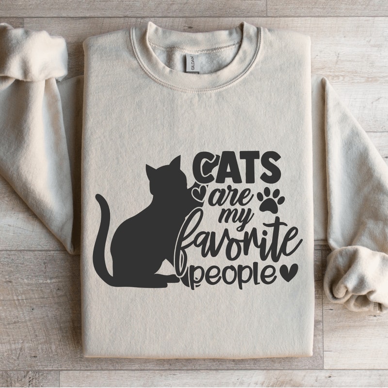 Cats Are My Favorite People Sweatshirt 4