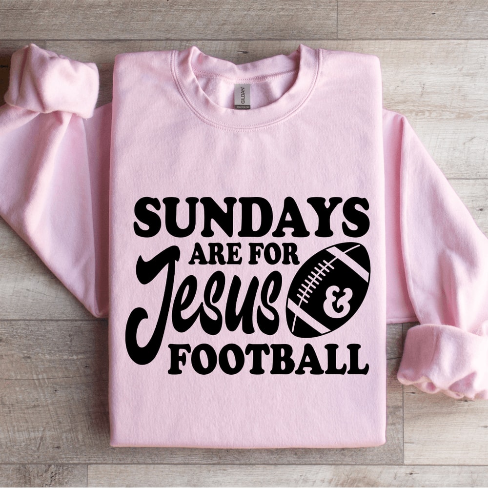 Sundays Are For Jesus Football Sweatshirt 4