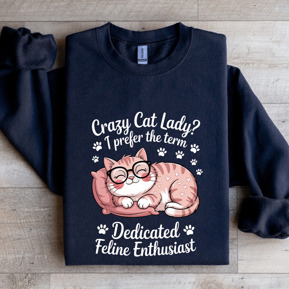 Crazy Cat Lady I Prefer The Term Dadicated Sweatshirt 2
