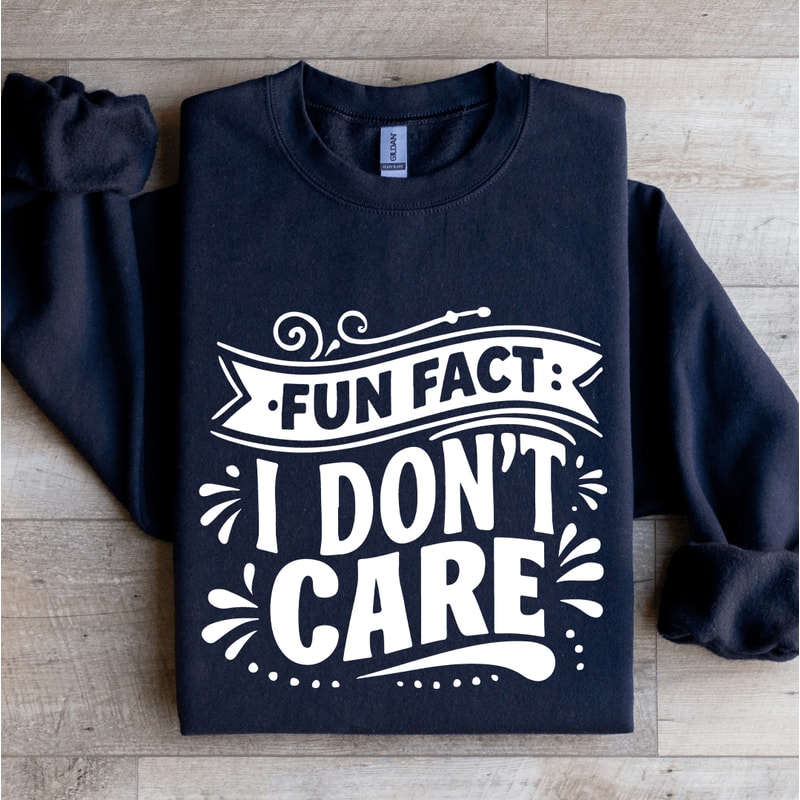 Fun Fact I Dont Care Sweatshirt 2