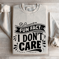 fun fact i don't care sweatshirt