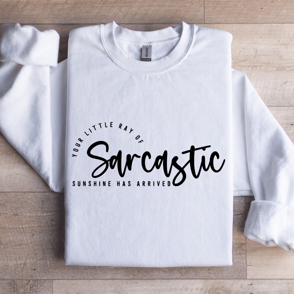 Your Little Ray Of Sarcastic Sunshine Has Arrived Sweatshirt 0