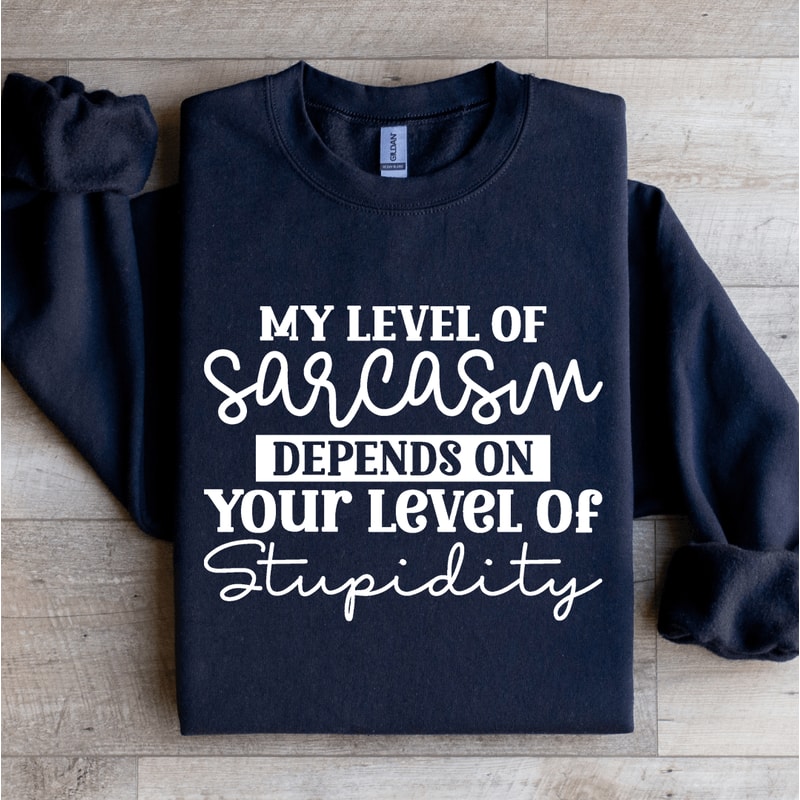My Level Of Sarcasm Depends Sweatshirt 2