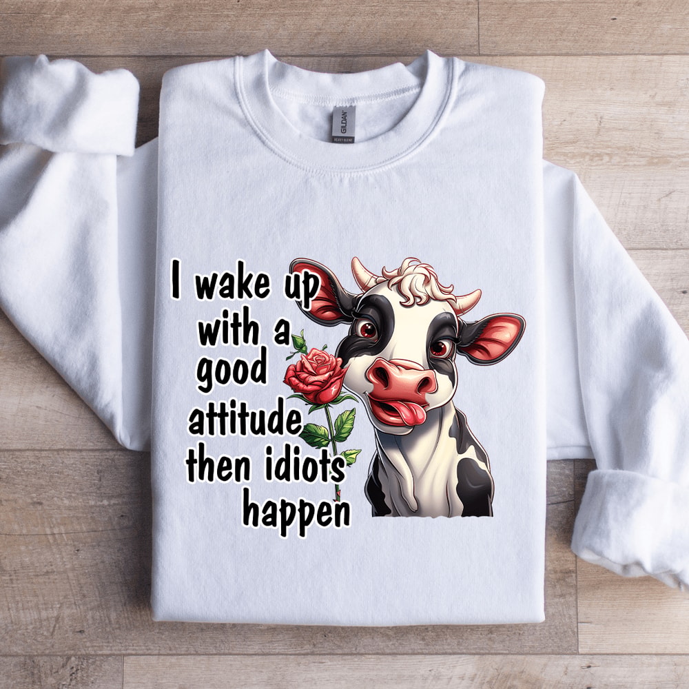 I Wake Up With A Good Attitude Sweatshirt 1