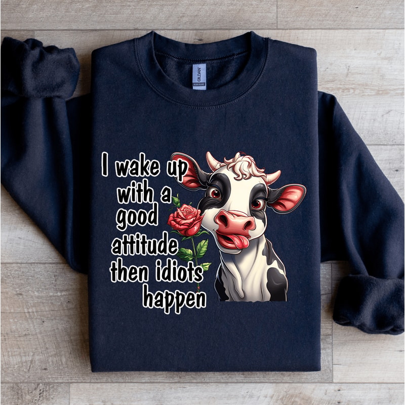 I Wake Up With A Good Attitude Sweatshirt 0