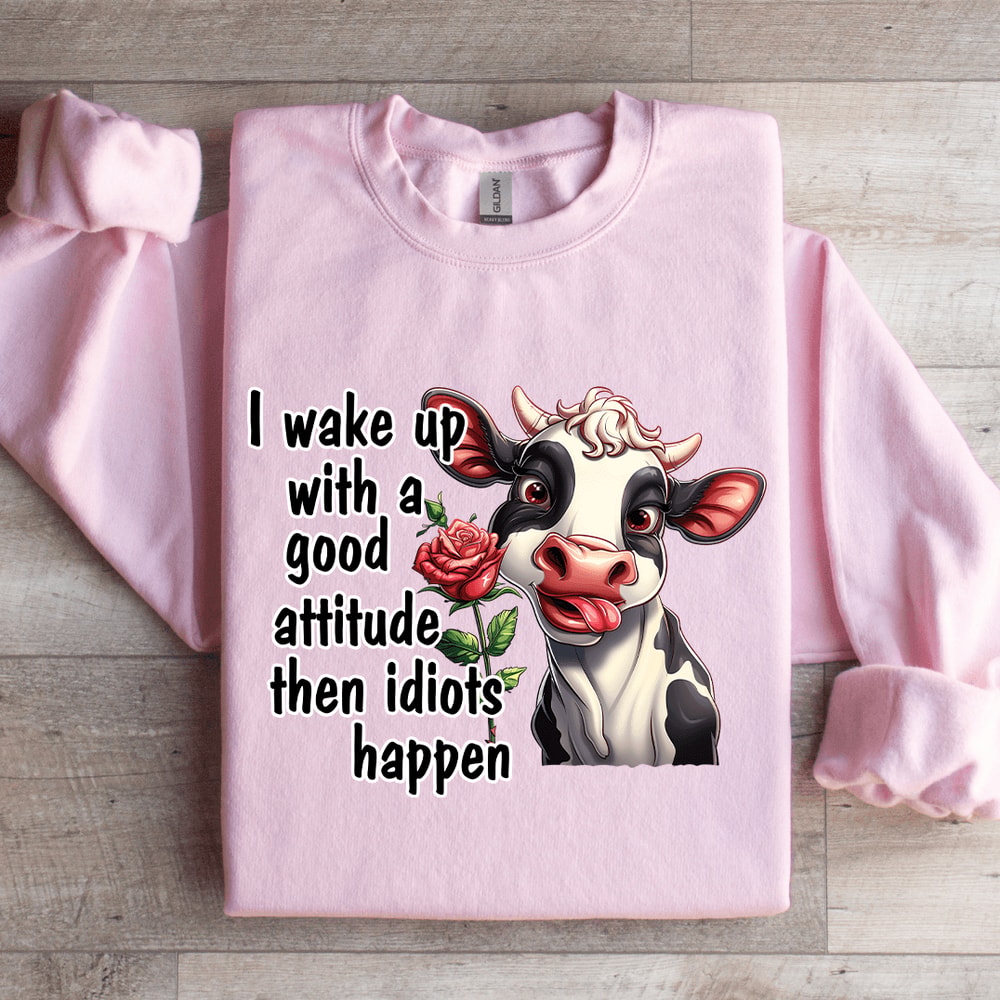 I Wake Up With A Good Attitude Sweatshirt 3