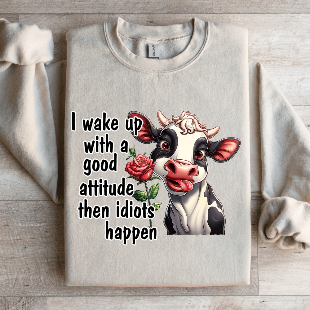 I Wake Up With A Good Attitude Sweatshirt 4
