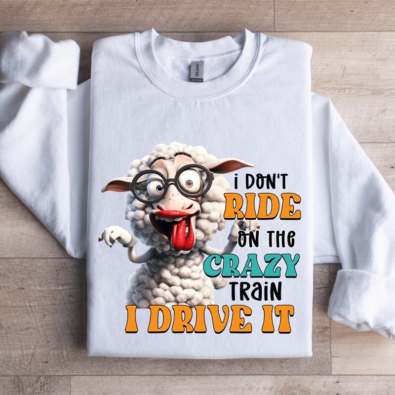 I Dont Ride On The Crazy Train Sweatshirt 1