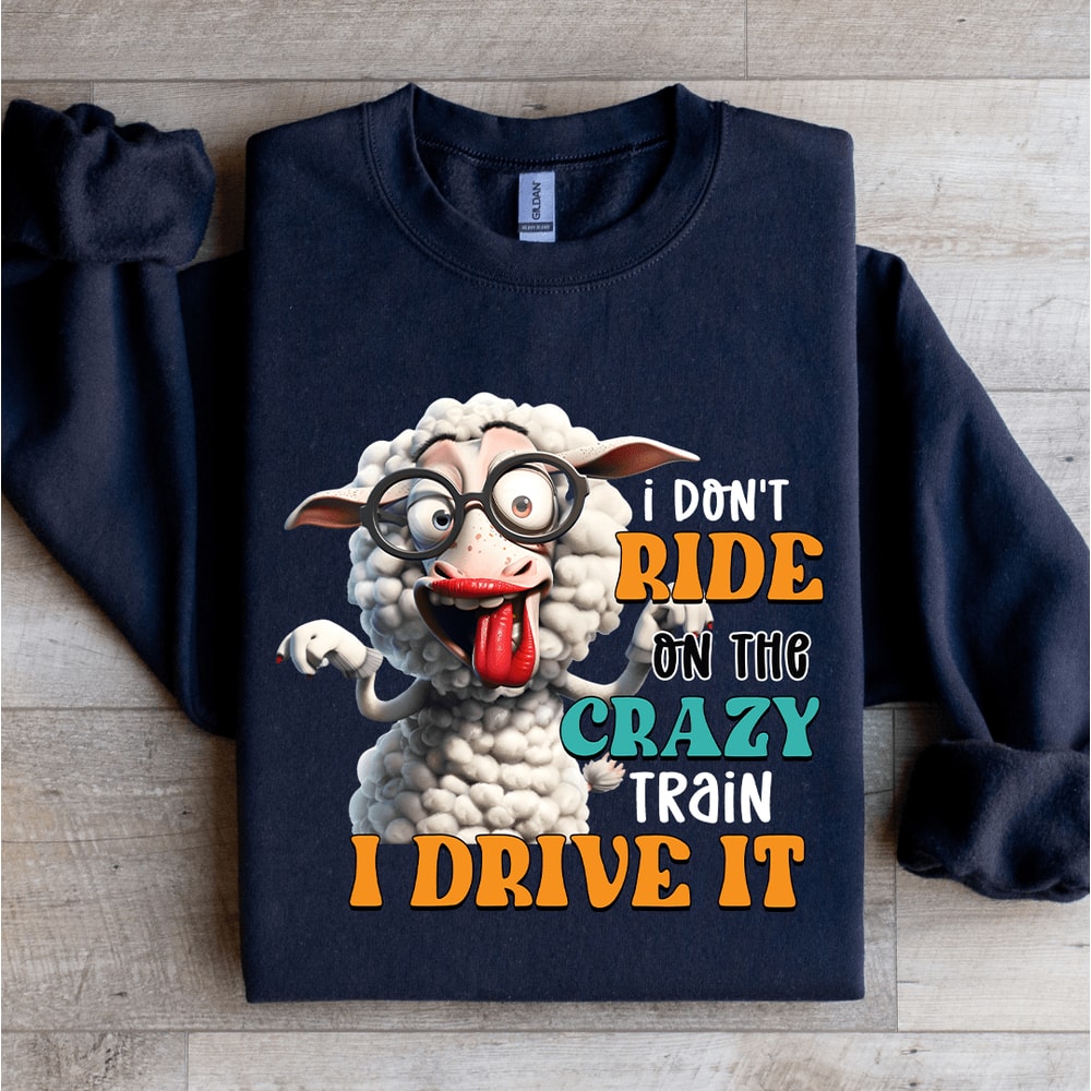 I Dont Ride On The Crazy Train Sweatshirt 2