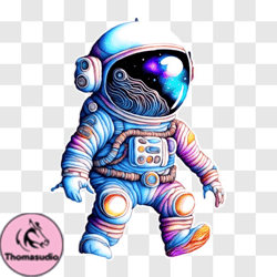 colorful astronaut in space suit png design 261