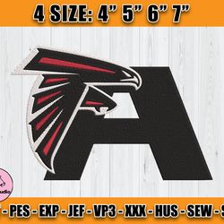 Atlanta Falcons Embroidery, NFL Falcons Embroidery, NFL Machine Embroidery Digital, 4 sizes Machine Emb Files-20-Thomasu