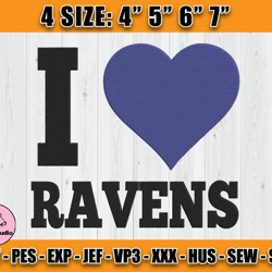 Ravens Embroidery, NFL Ravens Embroidery, NFL Machine Embroidery Digital, 4 sizes Machine Emb Files - 03 Martin