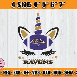 Ravens Embroidery, Unicorn Embroidery, NFL Machine Embroidery Digital, 4 sizes Machine Emb Files -23-Thomas