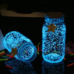 10g Party DIY Fluorescent Super luminous Particles Glow Pigment Bright Gravel Noctilucent Sand Glowing in the Dark Sand