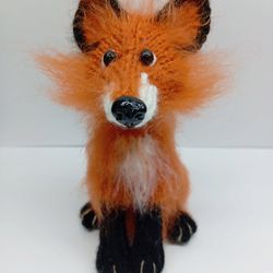 Fox Knitted, Plush Toy Figurine, Amigurumi, Stuffed Animal, Little Fox Plushie, Woodland animals, Soft Fox Toy